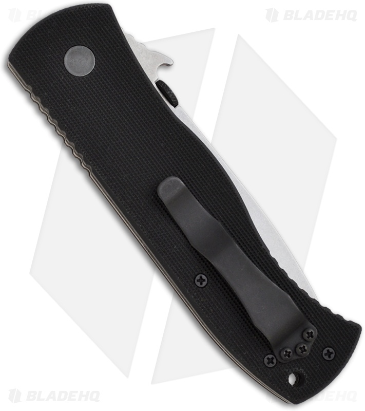 Emerson Super CQC-7 SFS Tanto Knife w/ Wave (3.78" Stonewash Serr) CQC7SFS