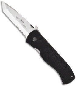 Emerson Super CQC-7 SFS Tanto Knife w/ Wave (3.78" Stonewash Serr) CQC7SFS