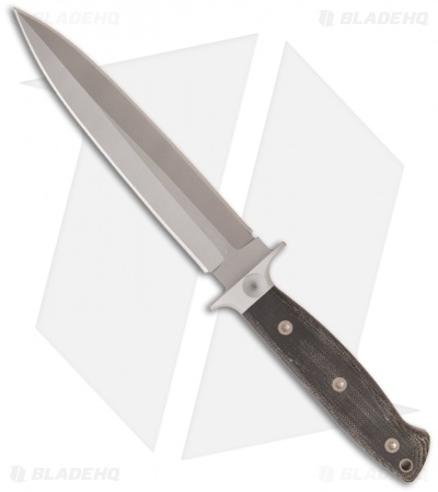 EnTrek Close Combat Knife Double-Edge Fixed Blade (7" Bead Blast Plain)