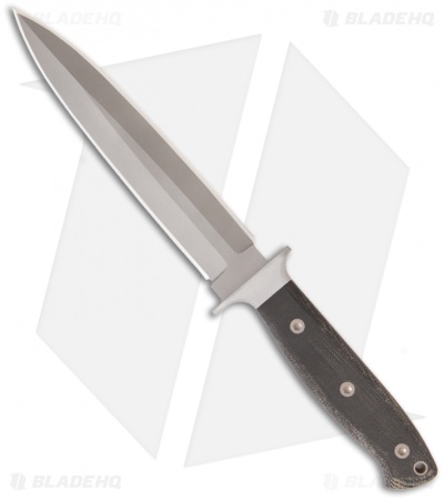 EnTrek Close Combat Knife Double-Edge Fixed Blade (7" Bead Blast Plain)