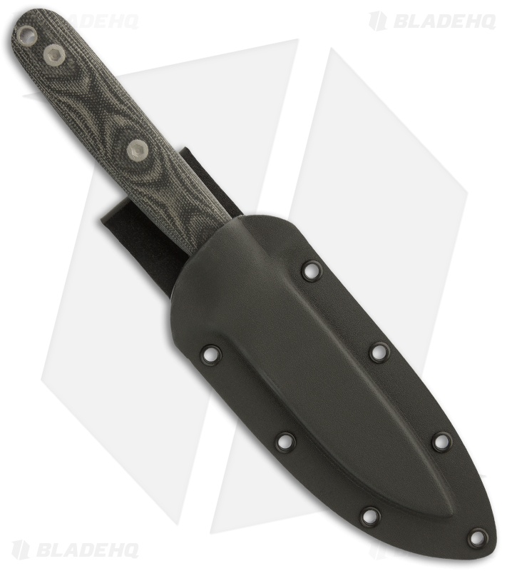 Entrek Backup Utility Knife Drop Point Fixed Blade (3.875" Bead Blast Plain)