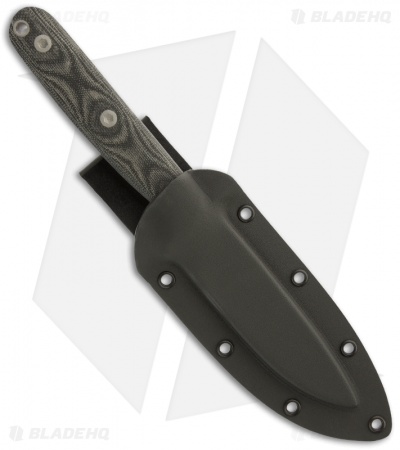 Entrek Backup Utility Knife Drop Point Fixed Blade (3.875" Bead Blast Plain)