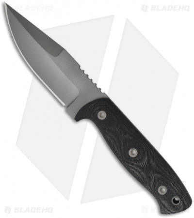 EnTrek Cobra Fixed Blade Knife w/ Micarta Handle (4" Bead Blast Plain)