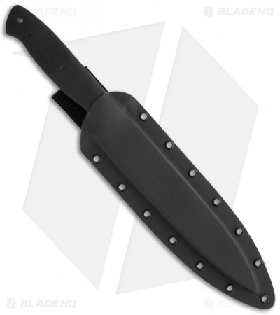 Entrek Commando MKII Knife D/E Fixed Blade (7" Black Plain)