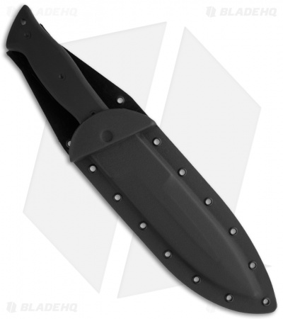 Entrek Merc MKII Knife D/E Fixed Blade (6.5" Black Plain)