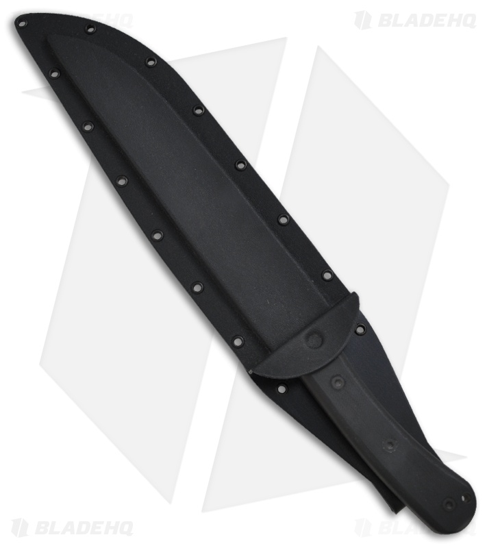 EnTrek Ranger MKII Tactical Fixed Blade Knife (9" Black Plain)