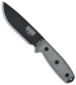 ESEE Knives ESEE-4P Fixed Blade Knife (4.5" Black)