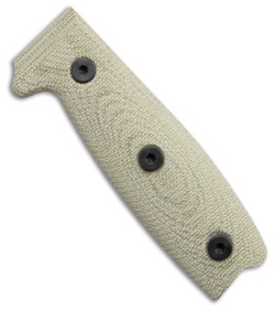 ESEE 3 Handle Scales Green Canvas Micarta