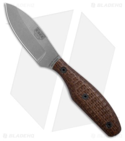 ESEE Canadian Belt Knife Fixed Blade Knife Burlap Micarta (2.8" SW) 