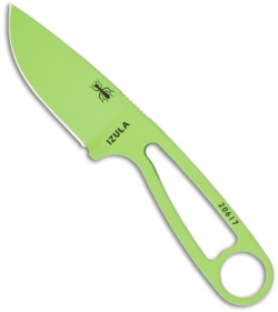 ESEE Izula Fixed Blade Neck Knife + Kit Extras (2.875&quot; Venom Green) | 9859