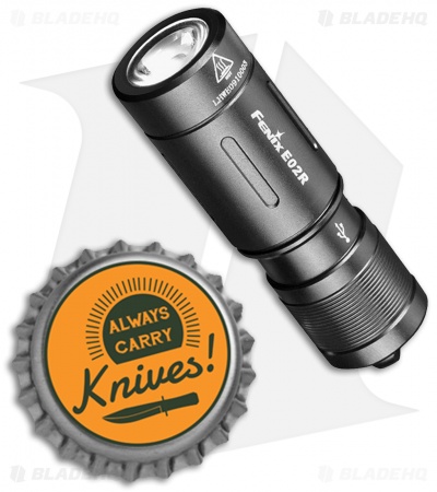 Fenix E02R Black Flashlight (200 Lumens)