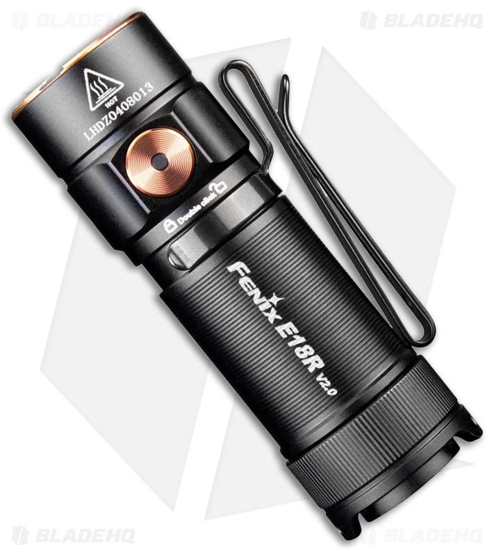 Fenix E18R - Rechargeable Flashlight Black/Copper - Blade HQ