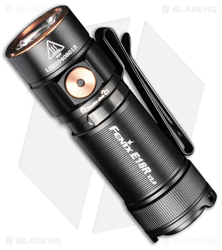 Fenix E18R - Rechargeable Flashlight Black/Copper - Blade HQ