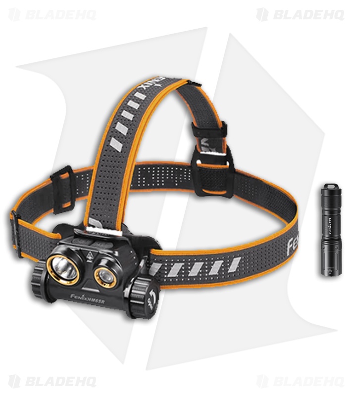 Fenix HM65R Headlamp + E01 Mini Flashlight CREE XM-L2 U2/XP-G2 R5 (1400 Lumens)