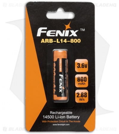 Fenix Rechargeable 14500 Li-ion Battery 3.6V - 800mAh ARB-L14-800