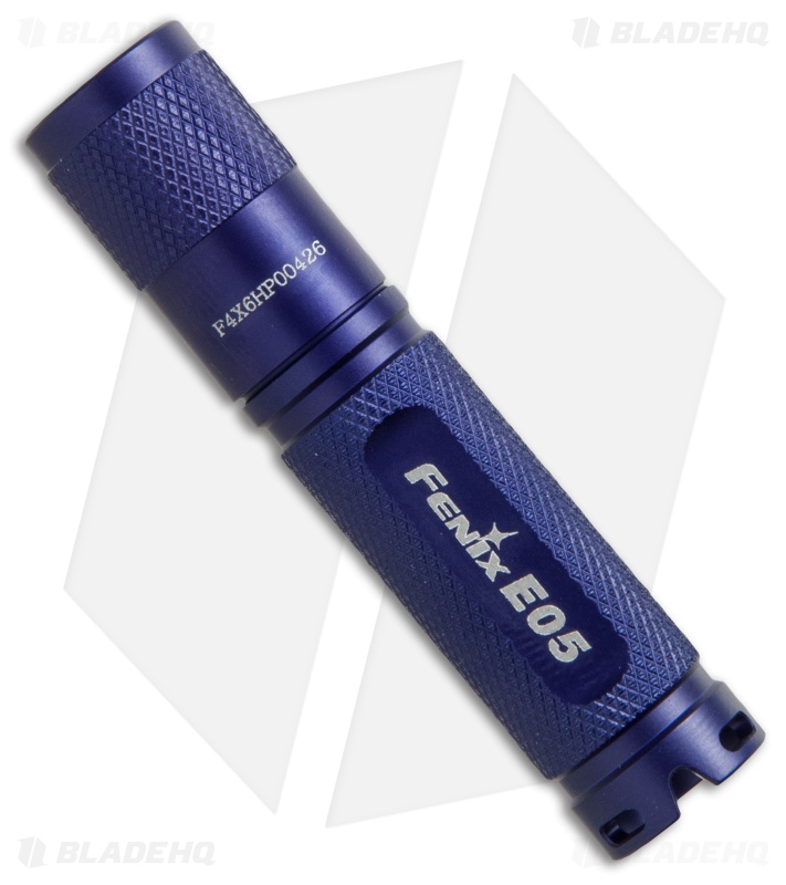 fenix e05 r2 compact flashlight Fenix E05 Blue Flashlight Cree XP-E R2 LED (85 Lumens) + Battery