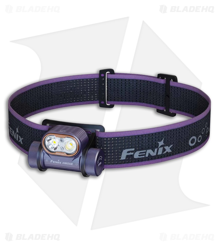 Fenix HM55R Rechargeable Headlamp Dark Purple Aluminum (1200 Lumens)