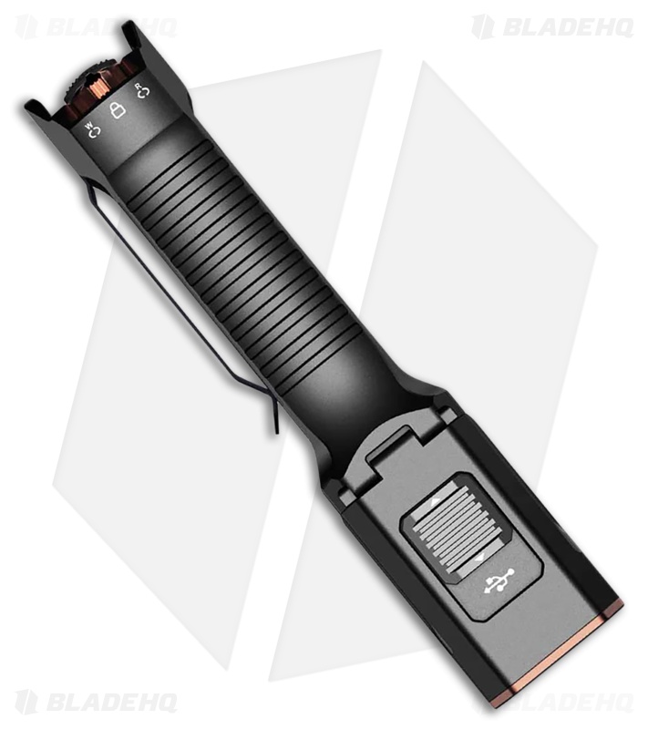 Fenix TK28R Rechargeable Flashlight Black Aluminum - Blade HQ