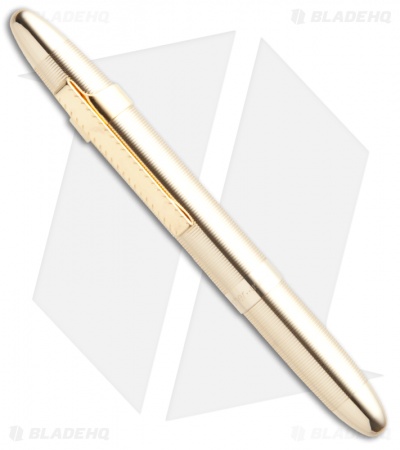 Fisher Laquered Brass Bullet Space Pen w/ Pocket Clip 400GGCL