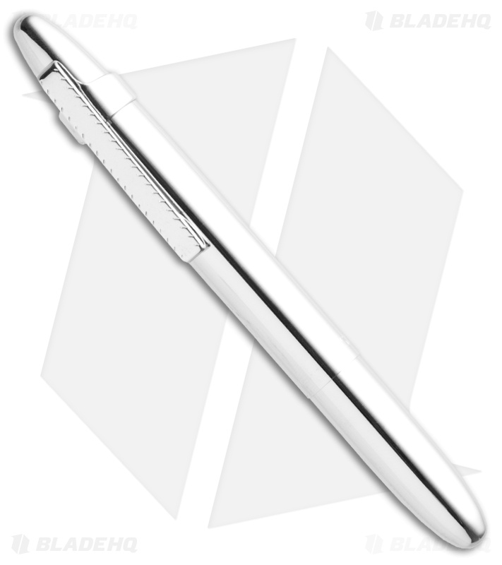 Fisher Space Pen Silver Chrome Bullet w/ Pocket Clip 400CL - Blade HQ