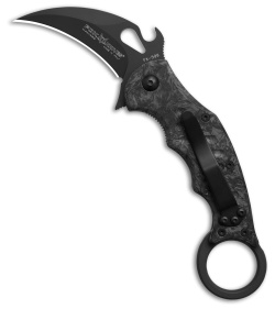 FOX Knives Karambit Liner Lock Folding Knife Fat Carbon Fiber (2.5&quot; Black) | 203472
