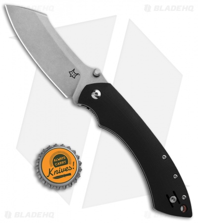 Fox Knives Pelican Liner Lock Knife Black G-10 (3.5" Stonewash) FX-534 