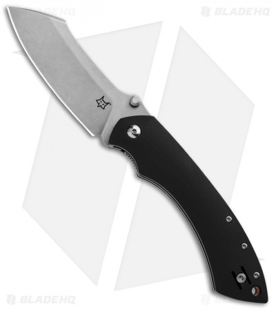 Fox Knives Pelican Liner Lock Knife Black G-10 (3.5" Stonewash) FX-534 