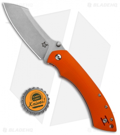Fox Knives Pelican Liner Lock Knife Orange G-10 (3.5" Stonewash ) FX-534 O