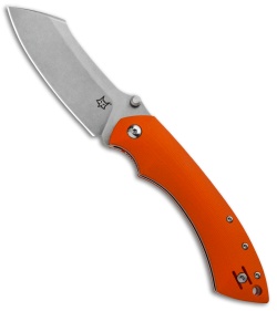 Fox Knives Pelican Liner Lock Knife Orange G-10 (3.5" Stonewash ) FX-534 O