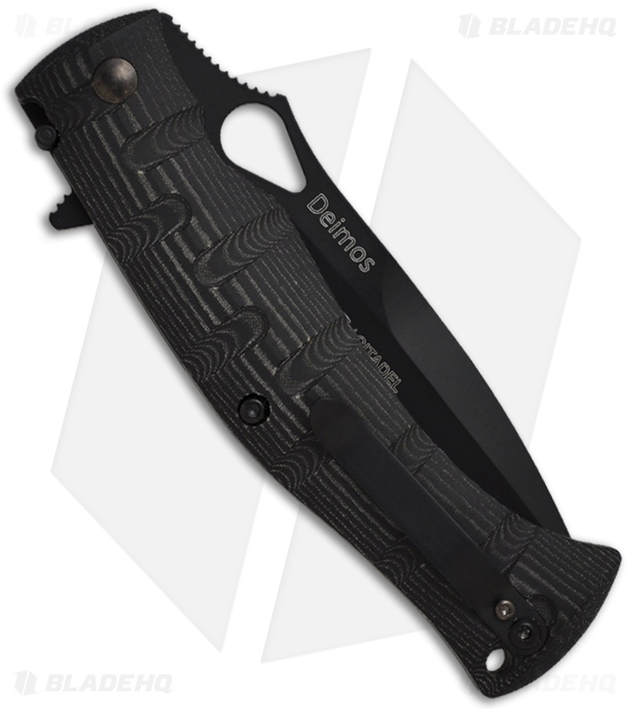Fox Knives Citadel Deimos Folder Knife Micarta (4.5" Black) FX-0110M