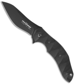 Fox Knives Jens Anso Flipper Folding Knife Black G10 (3.54" Plain) FX-302G10