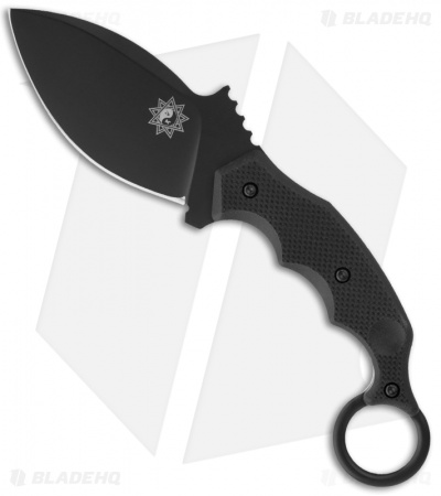 Fox Knives Parong Fighting Karambit Knife Fixed Blade (3.75" Black) 637T