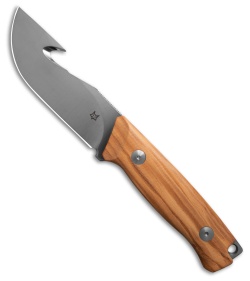 Fox Knives Ejector Drop Point Fixed Blade Knife Olive Wood (4.4" Satin)