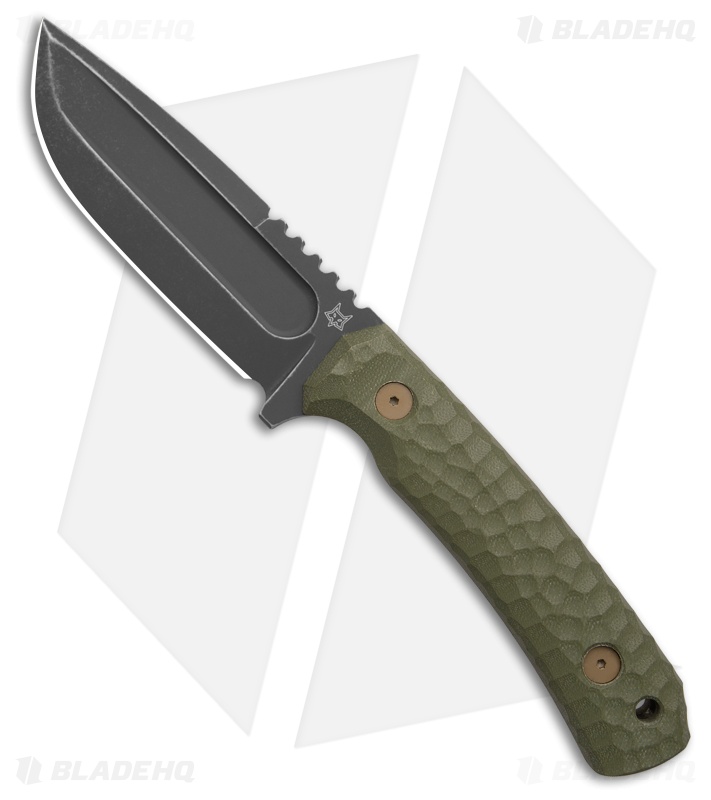 Fox Knives Tactical KS Monteserra Fixed Blade Knife Green G-10 (4.2" Antracite)
