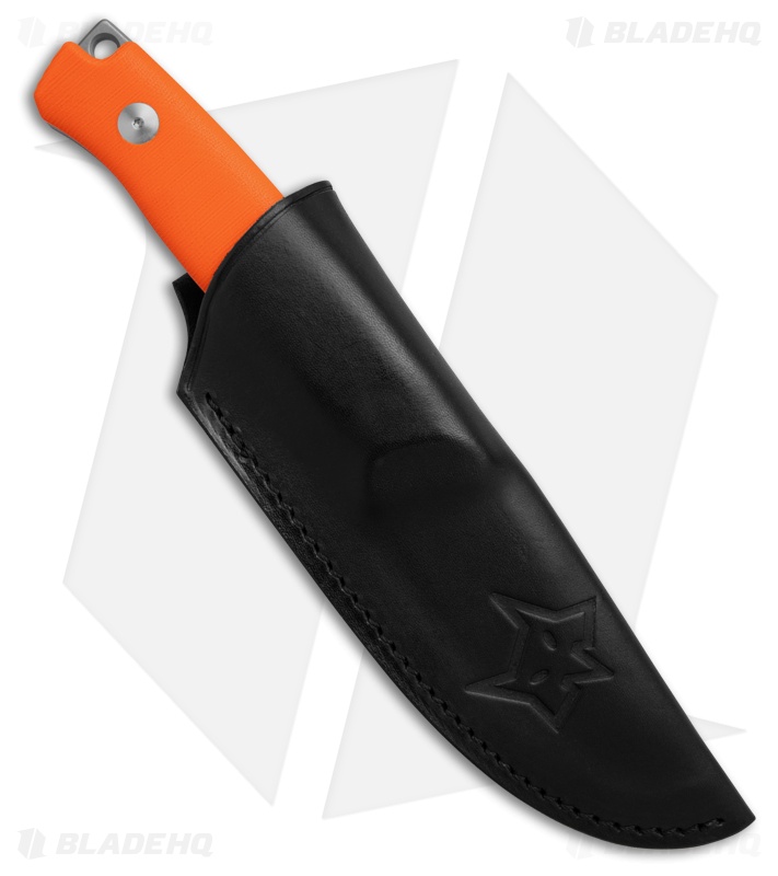 Fox Knives Windage Drop Point Fixed Blade Knife Orange G-10 (4.2" Satin)