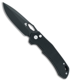 BlackFox Atros Button Lock Knife Black G-10 (3.4&quot; Black PTFE VG10) | 223670