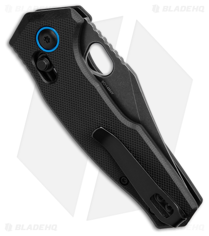 Fox Edge Crew Clip Point Crossbar Lock Knife Black G-10 (2.8" Black SW)