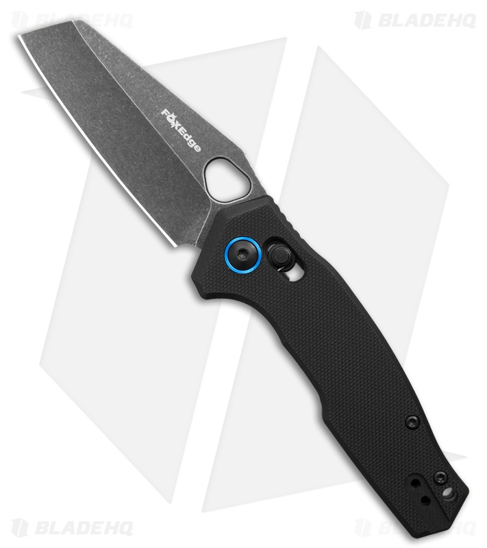 Fox Edge Crew Reverse Tanto Crossbar Lock Knife Black G-10 (2.8" Black SW)