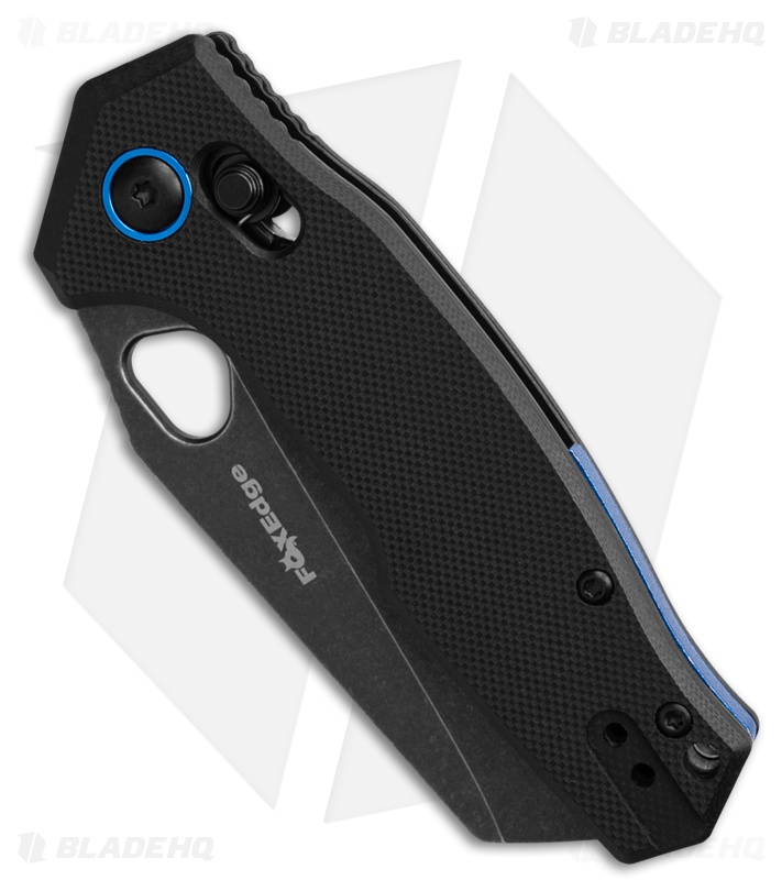 Fox Edge Crew Reverse Tanto Crossbar Lock Knife Black G-10 (2.8" Black SW)