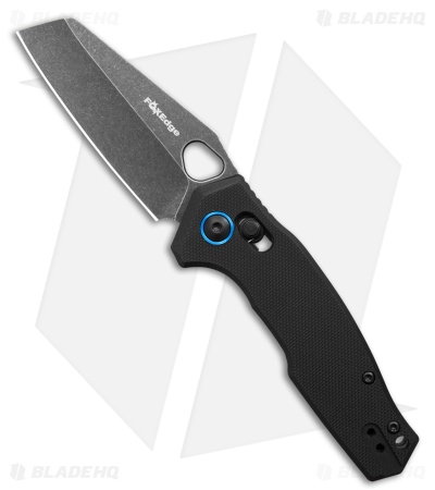 Fox Edge Crew Reverse Tanto Crossbar Lock Knife Black G-10 (2.8" Black SW)