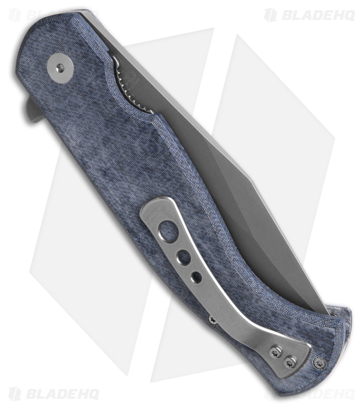Fox Knives Eastwood Tiger Manual Liner Lock Knife Denim Micarta (3.5" Stonewash)