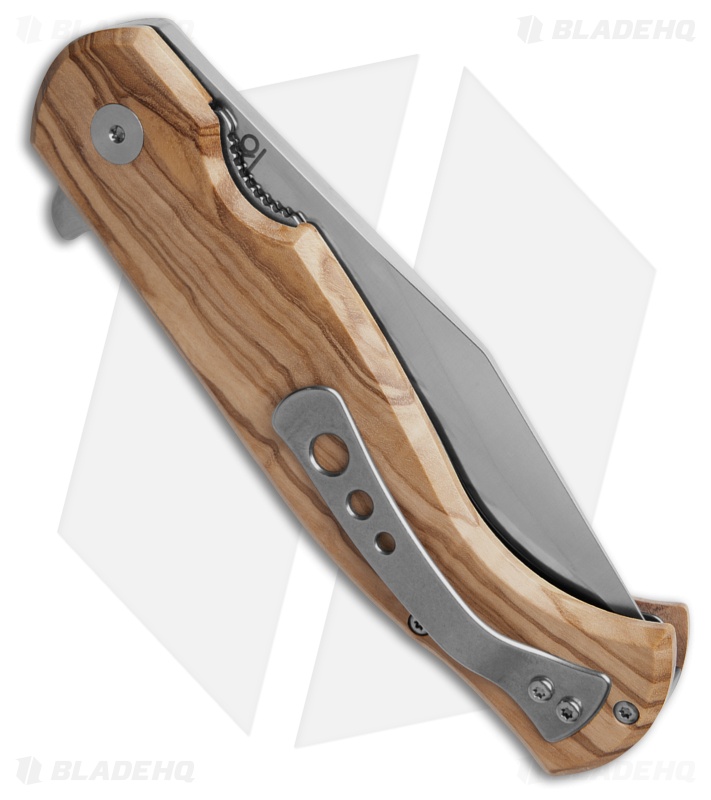 Fox Knives Eastwood Tiger Manual Liner Lock Knife Olive Wood (3.5" Satin)