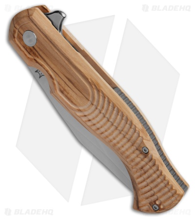 Fox Knives Eastwood Tiger Manual Liner Lock Knife Olive Wood (3.5" Satin)