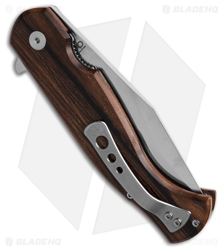 Fox Knives Eastwood Tiger Manual Liner Lock Knife Ziricote Wood (3.5" Satin)