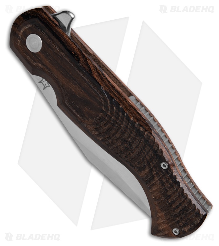 Fox Knives Eastwood Tiger Manual Liner Lock Knife Ziricote Wood (3.5" Satin)