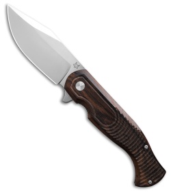 Fox Knives Eastwood Tiger Manual Liner Lock Knife Ziricote Wood (3.5" Satin)