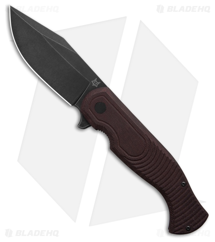 Fox Knives Eastwood Tiger Manual Liner Lock Knife Olive Micarta (3.5" Black)