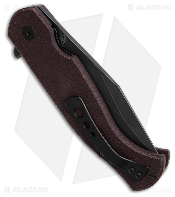Fox Knives Eastwood Tiger Manual Liner Lock Knife Olive Micarta (3.5" Black)