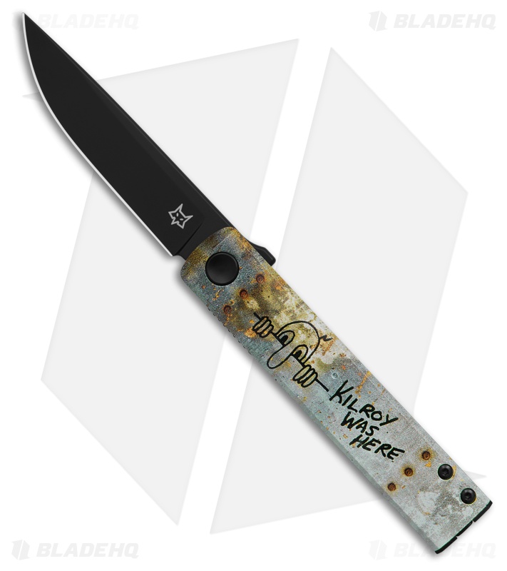 Fox Knives CHNOPS Liner Lock Knife Kilroy Gray Aluminum (3.25" Black) FX-543 M2