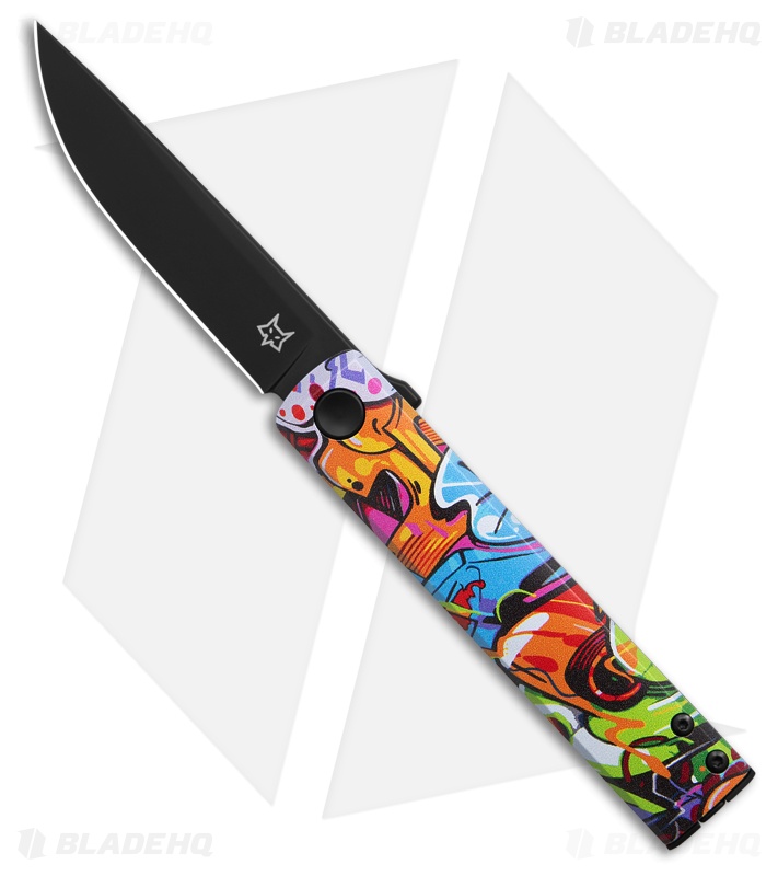 Fox Knives CHNOPS Liner Lock Knife Graffiti Aluminum (3.25" Black) FX-543 A2